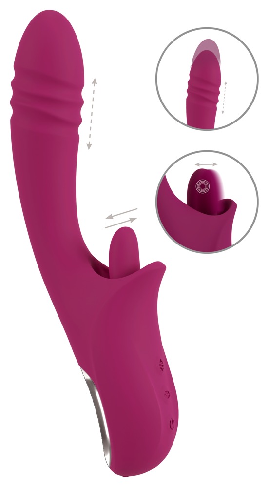 Stødvibrator Med Vibro Tunge Til Klitoris fra Javida