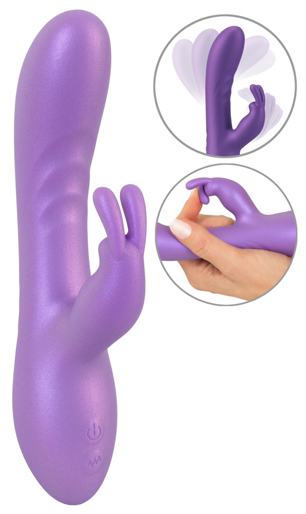 Rabbitvibrator I Metallisk Glinsende Look fra Sweet Smile