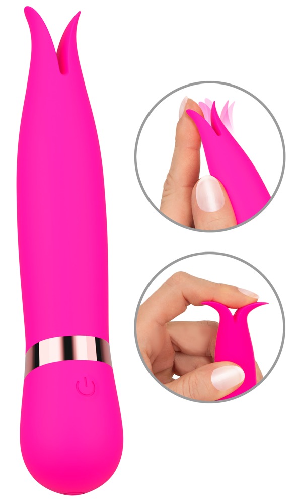 Klitorisvibrator Med Fleksibel Dobbeltspids fra Go Soft