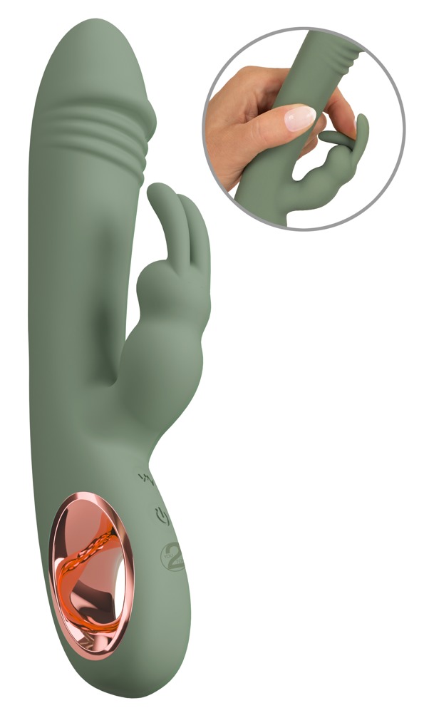 Rabbitvibrator "slim Rabbit Olive" Med 2 Motorer fra You2toys