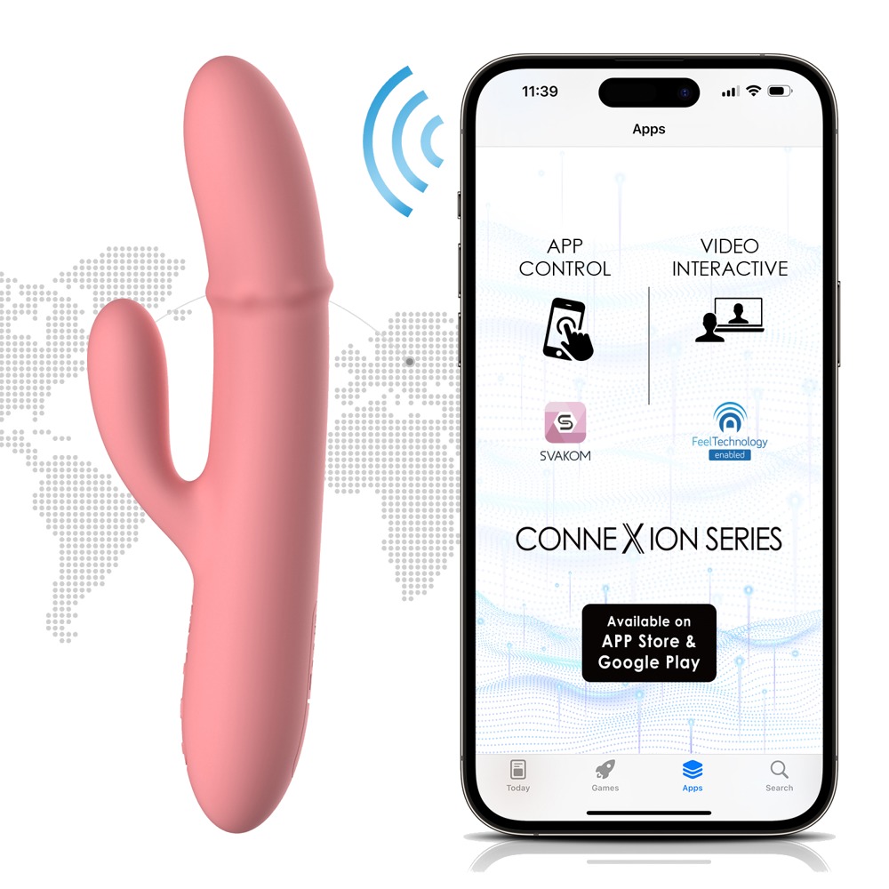 Rabbitvibrator "mora Neo" Med Bevægelig Massagering fra Svakom