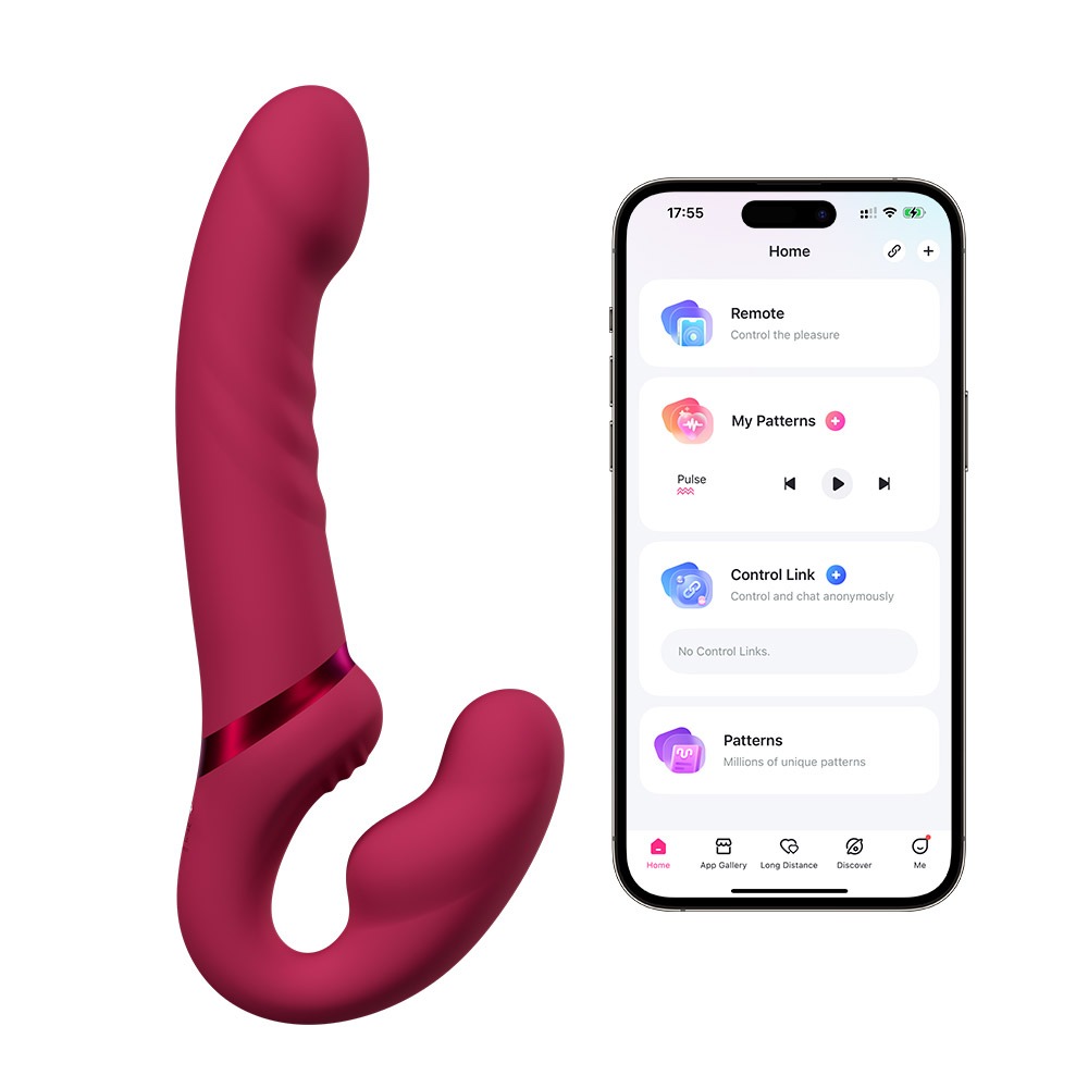 Strapless Strap On "lapis" Kan Styres Via App fra Lovense