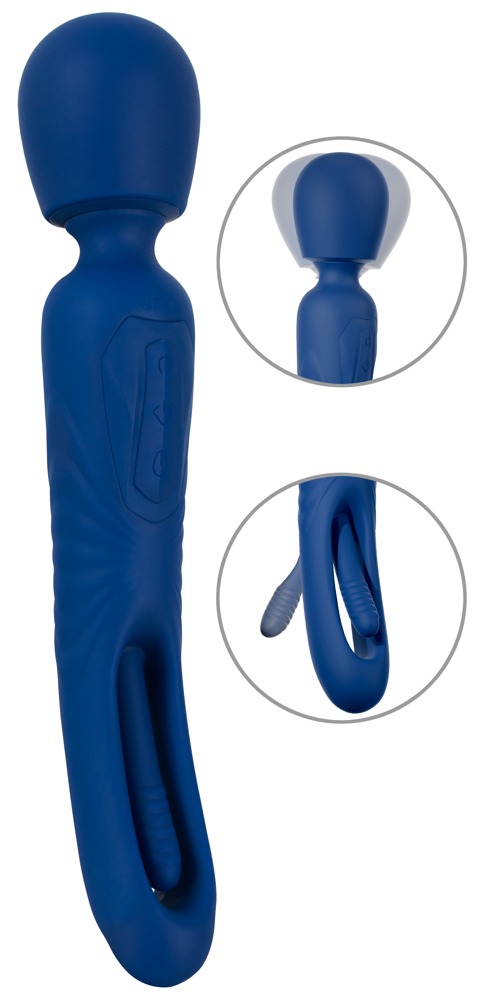Massagestav "2in1 Wand With Flicking Tongue", Kan Bruges På Begge Sider fra Sweet Smile