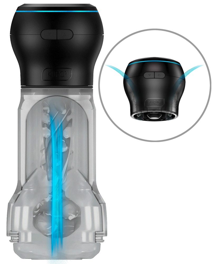 2 Delt Masturbatorsæt âfeel Pocket Stroker Crystal + Powerblow Comboâ fra Kiiroo