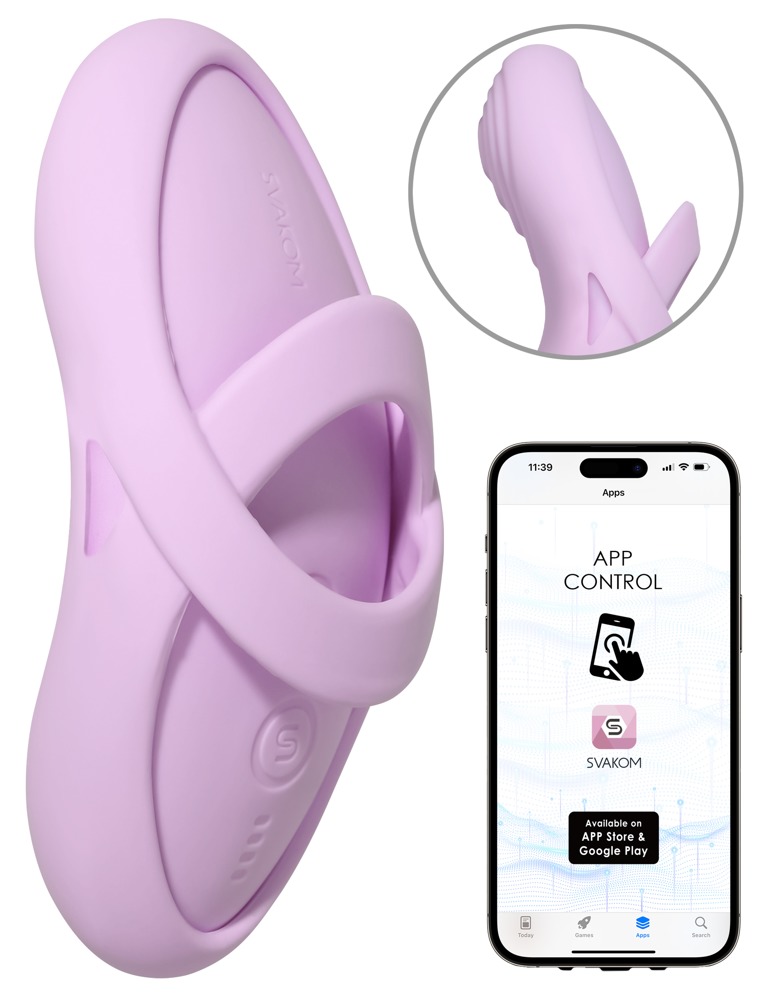 Fingervibrator "echo 2" Med Varmefunktion fra Svakom