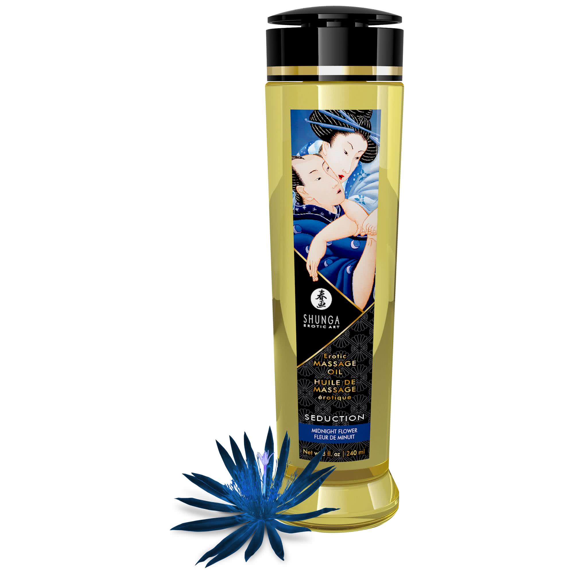 Massage Oil Midnight Flower Seduction fra Shunga