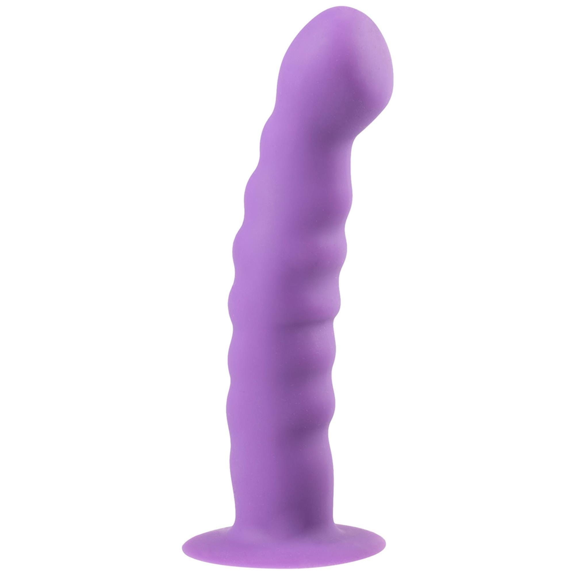 Silicone Suction Cup Dildo Purple fra Easytoys