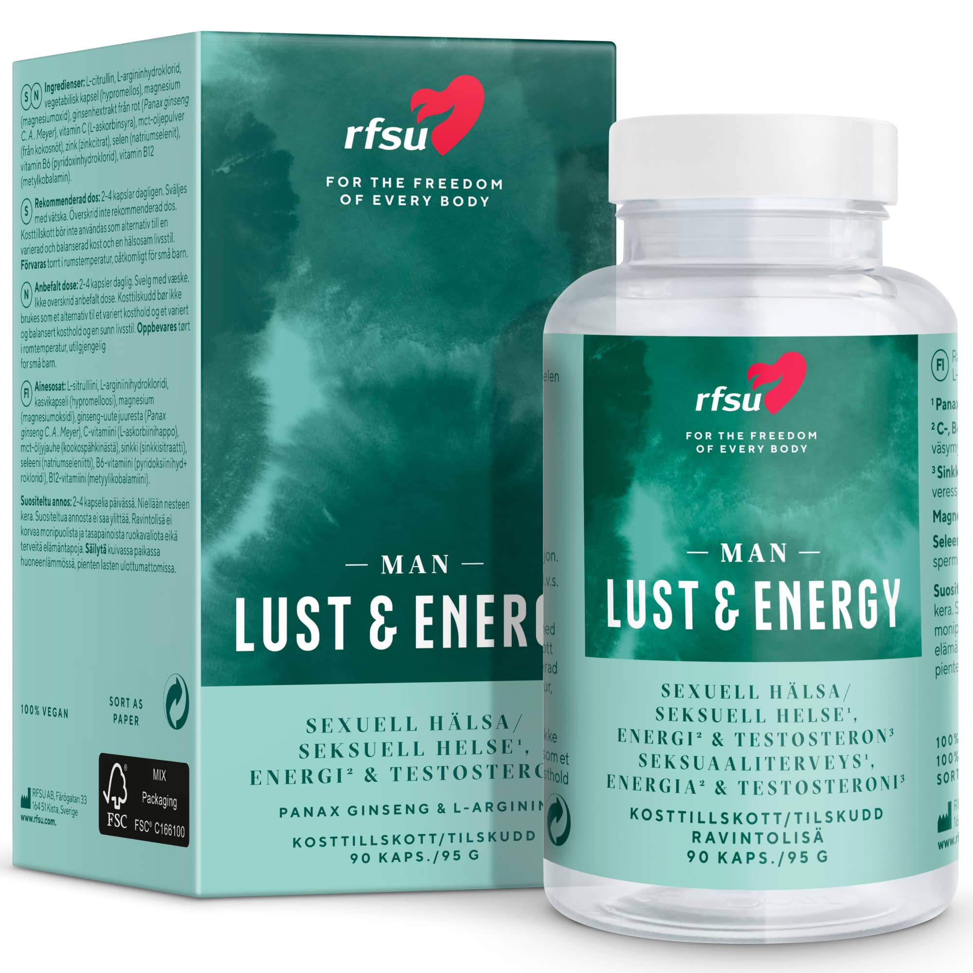 Lust & Energi Kosttillskott Man fra Rfsu