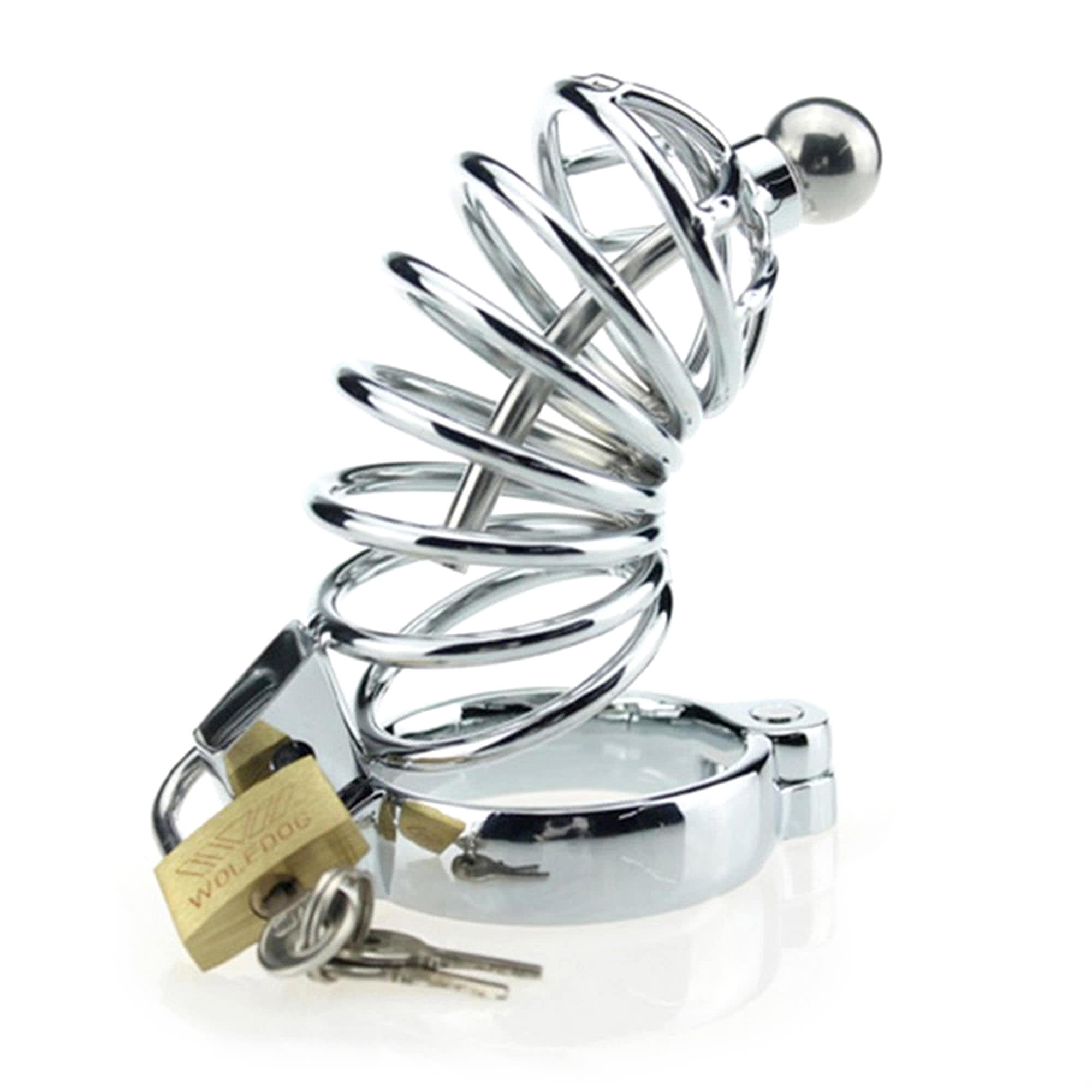 Cock Cage Steel Balling fra Cock Master