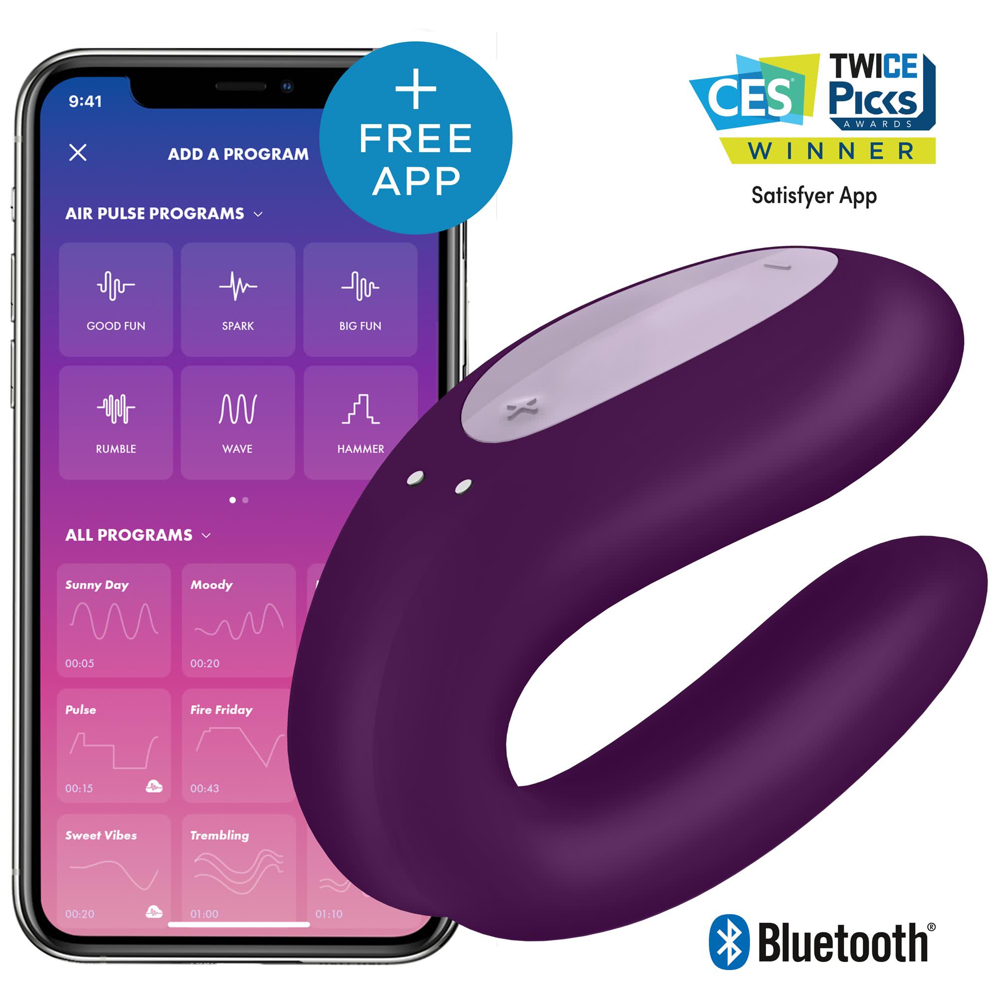 Double Joy Couples Vibrator Violet fra Satisfyer
