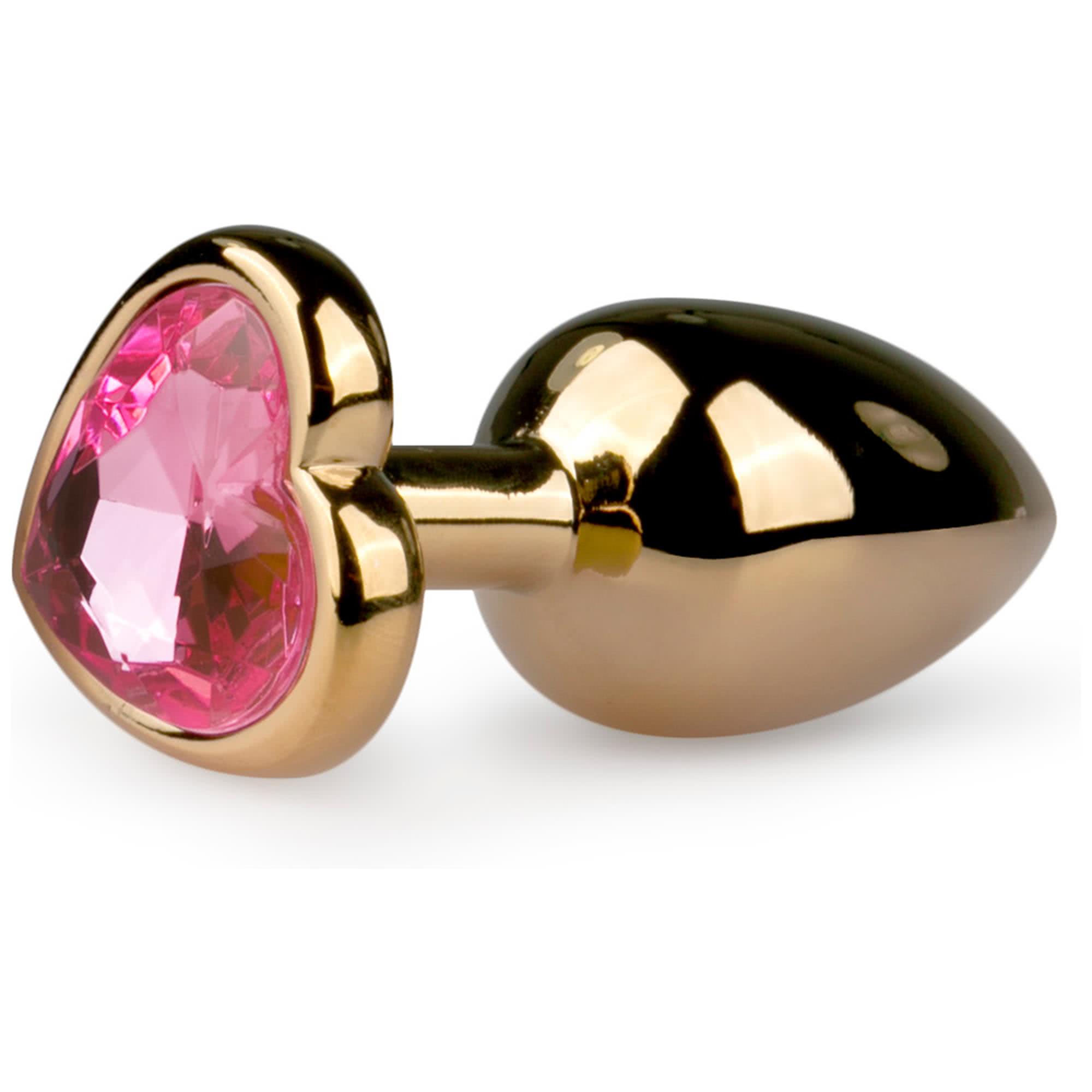 Metal Butt Plug No.3 Gold Pink fra Easytoys