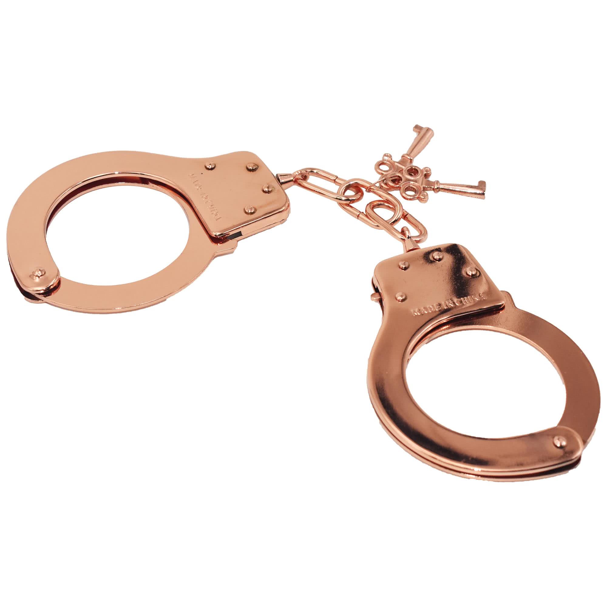 Metal Handcuffs Rose Gold fra Cave Master
