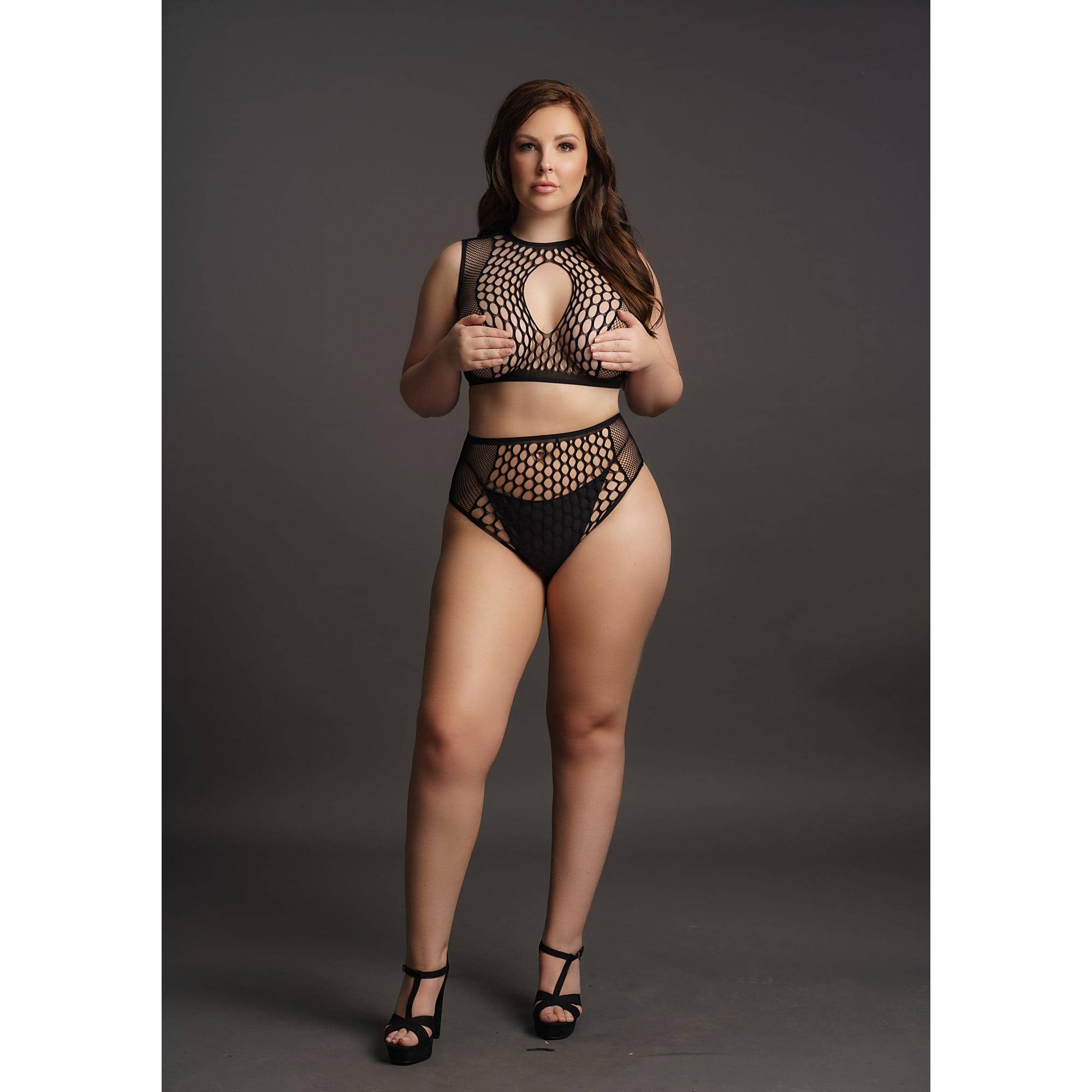 Key Hole Bra Set Black Osx fra Le Désir