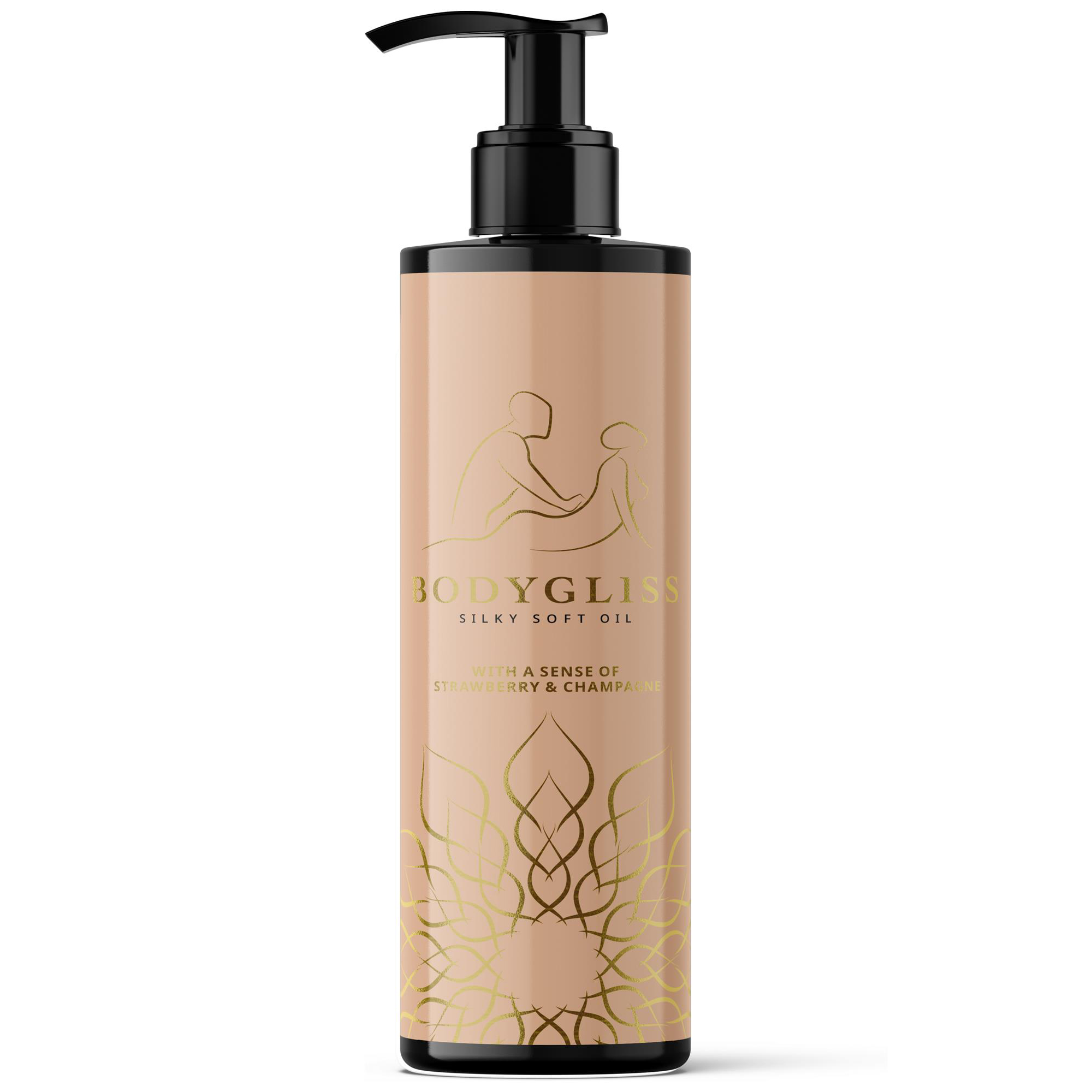 Massage Oil Strawberry & Champagne 150 Ml fra Bodygliss