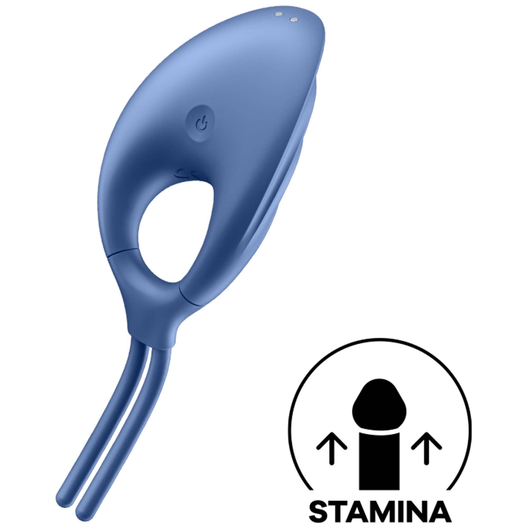 Swordsman Vibrating Cock Ring Blue fra Satisfyer
