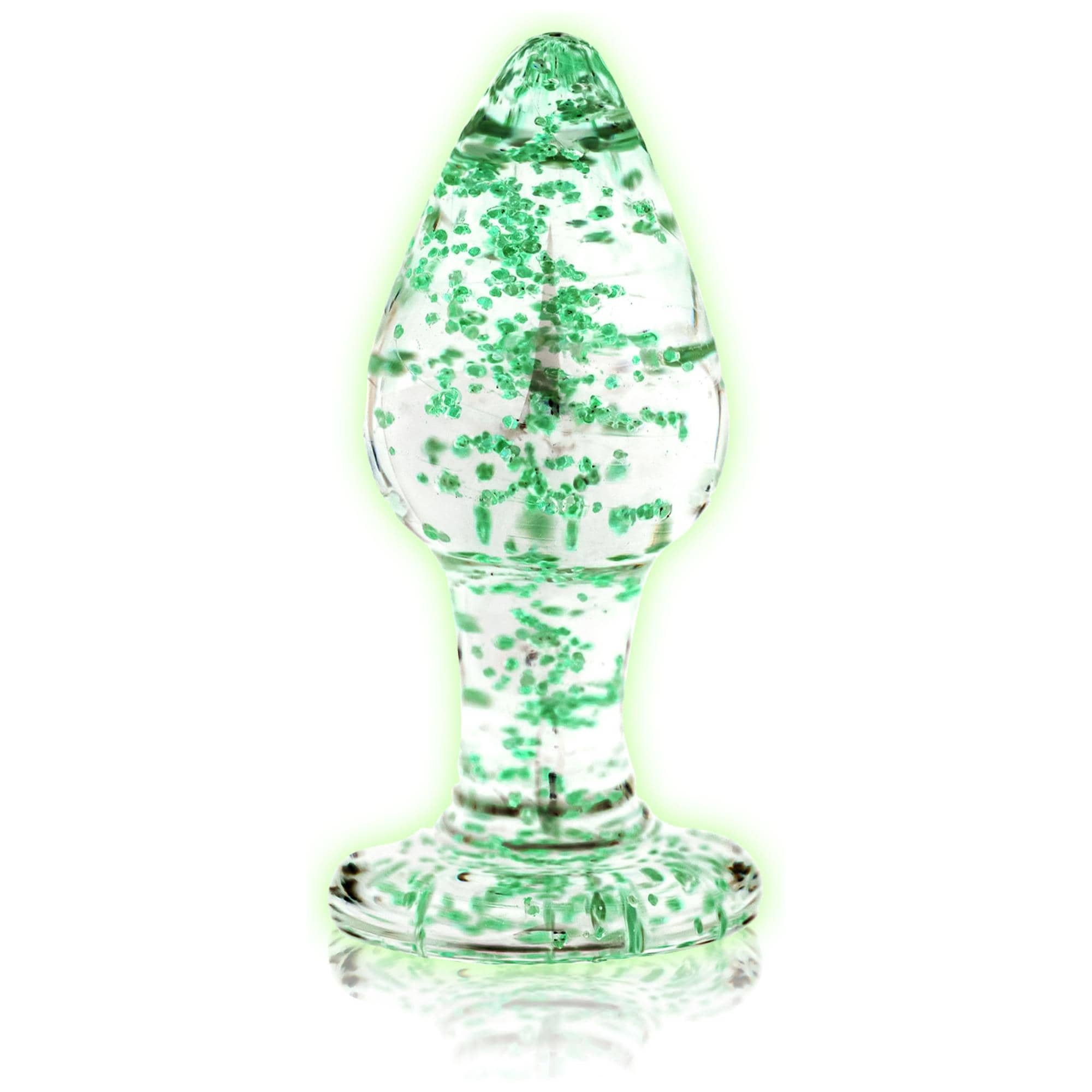 Glass Butt Plug Glow In The Dark (l) fra Ouch