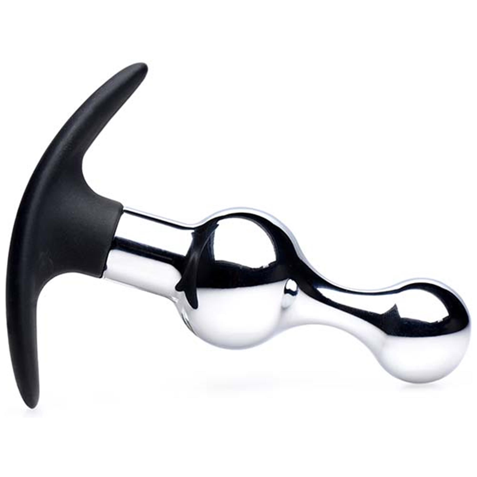 Dark Drop Metal & Silicone Beaded Anal Plug fra Xr Brands