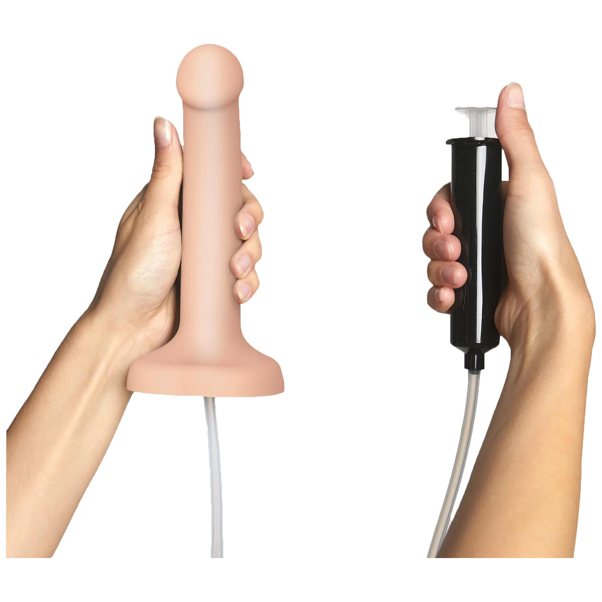 Squirting Cum Semi Realistic Dildo Vanilla L fra Strap-on-me