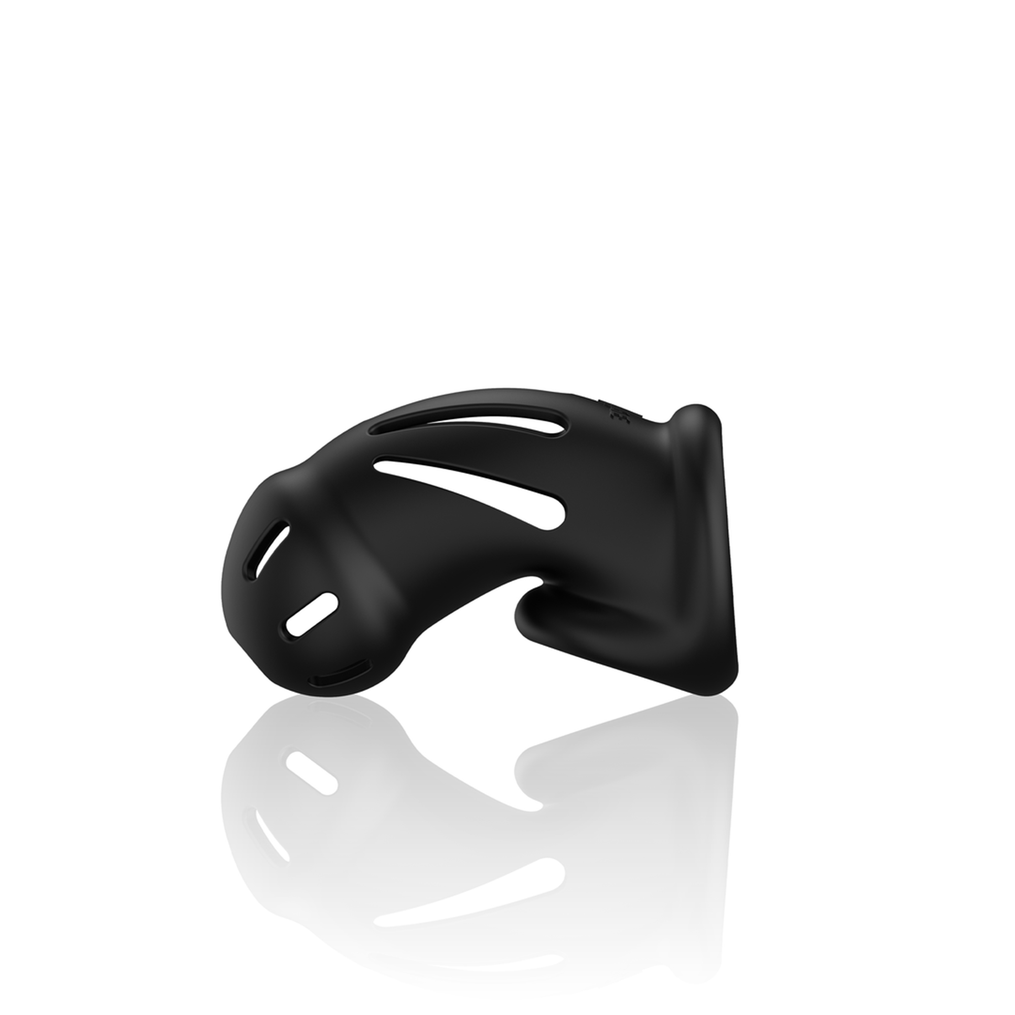 Model 27 Ultra Soft Silicone Chastity Cage Black fra Shots