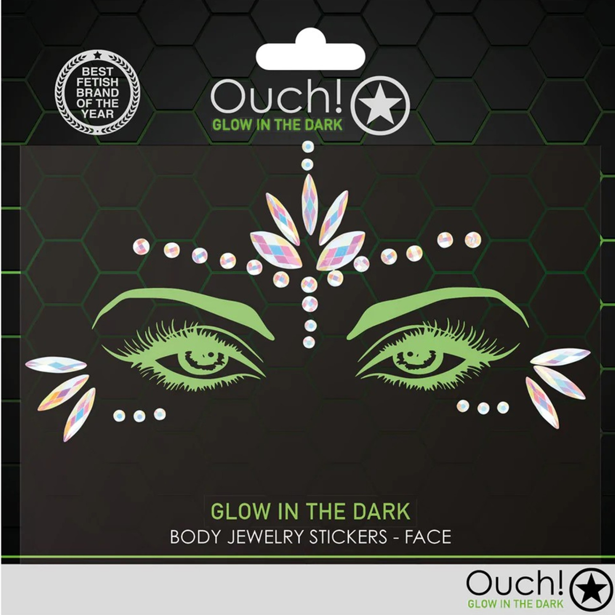 !   Body Jewelry Stickers Face   1 fra Ouch
