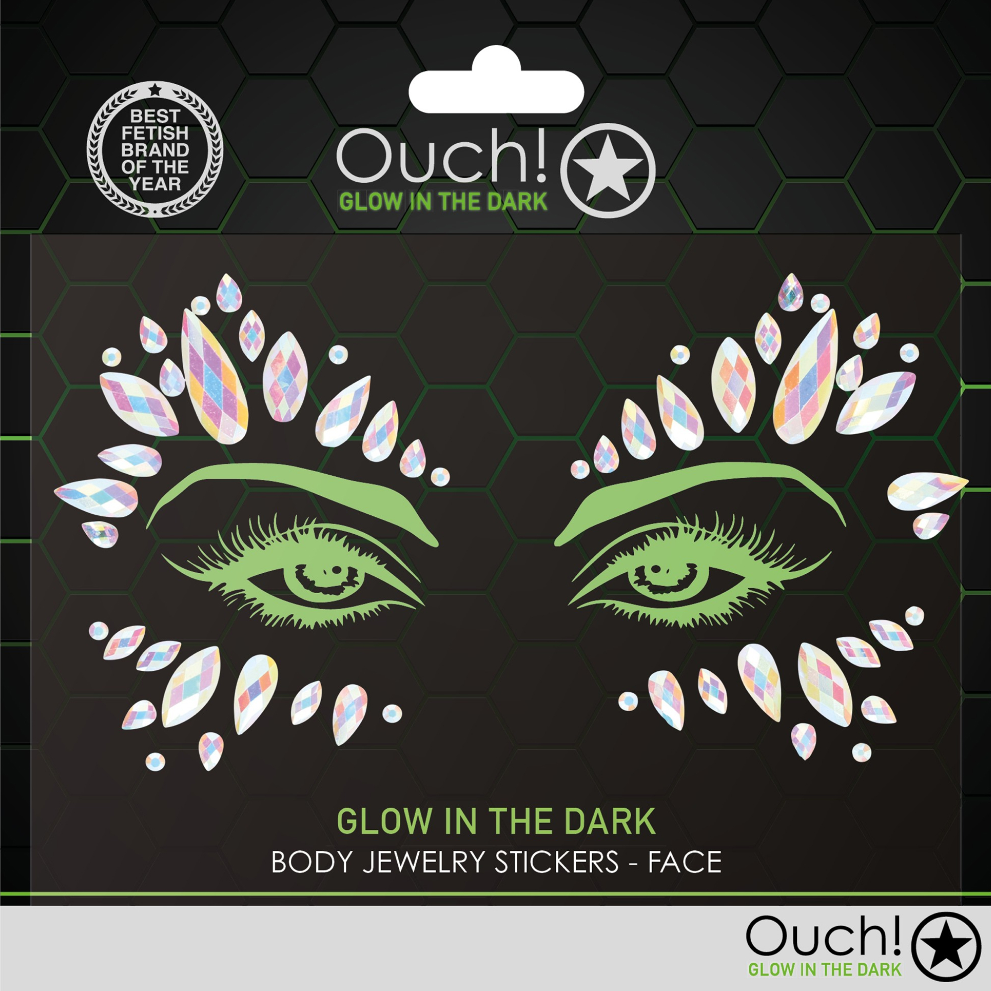 !   Body Jewelry Stickers Face   2 fra Ouch