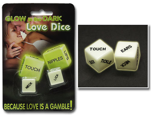 Glow In The Dark Love Dice