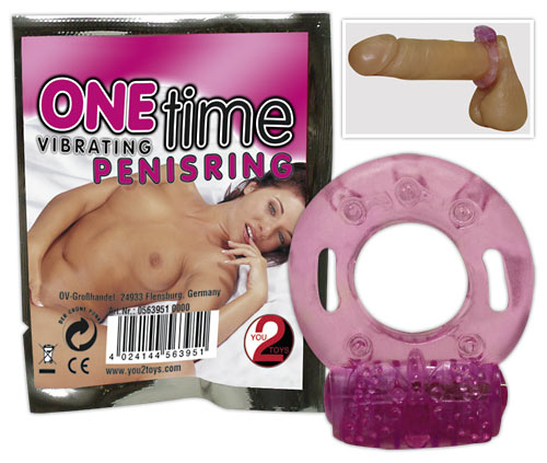Engangs Penisring Med Vibrator Pink