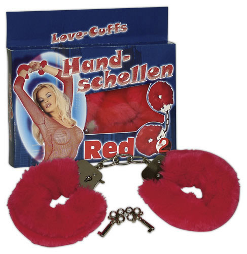 Love Cuffs Plys Håndjern Rød