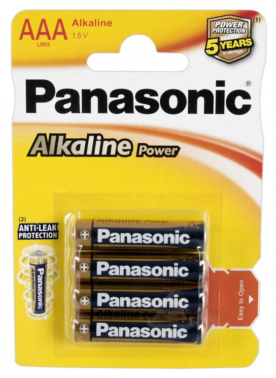 Panasonic Aaa Alkaline Micro Battrier 4 Stk