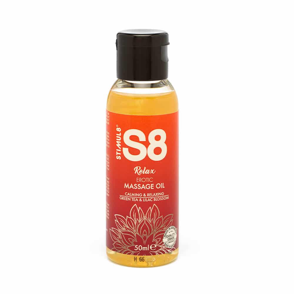 Stimul8 Massageolie Green Tea & Lilac Blossom 50 Ml fra S8