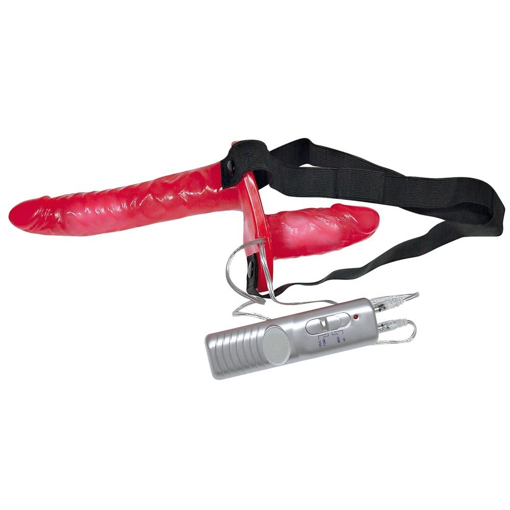 Bad Kitty Strap On Duo Dildo Vibrator