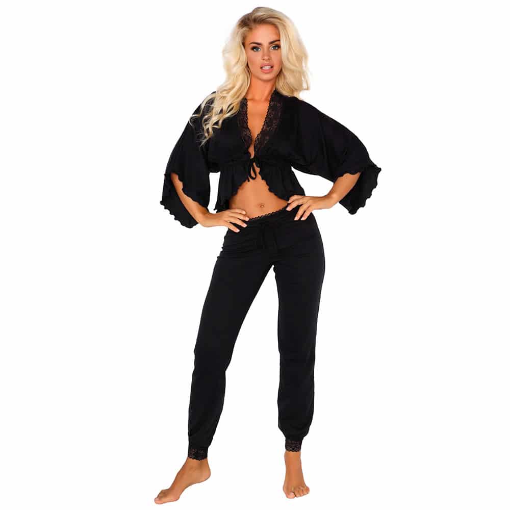 Margot Pyjamas Sæt Sort L fra Beauty Night Fashion