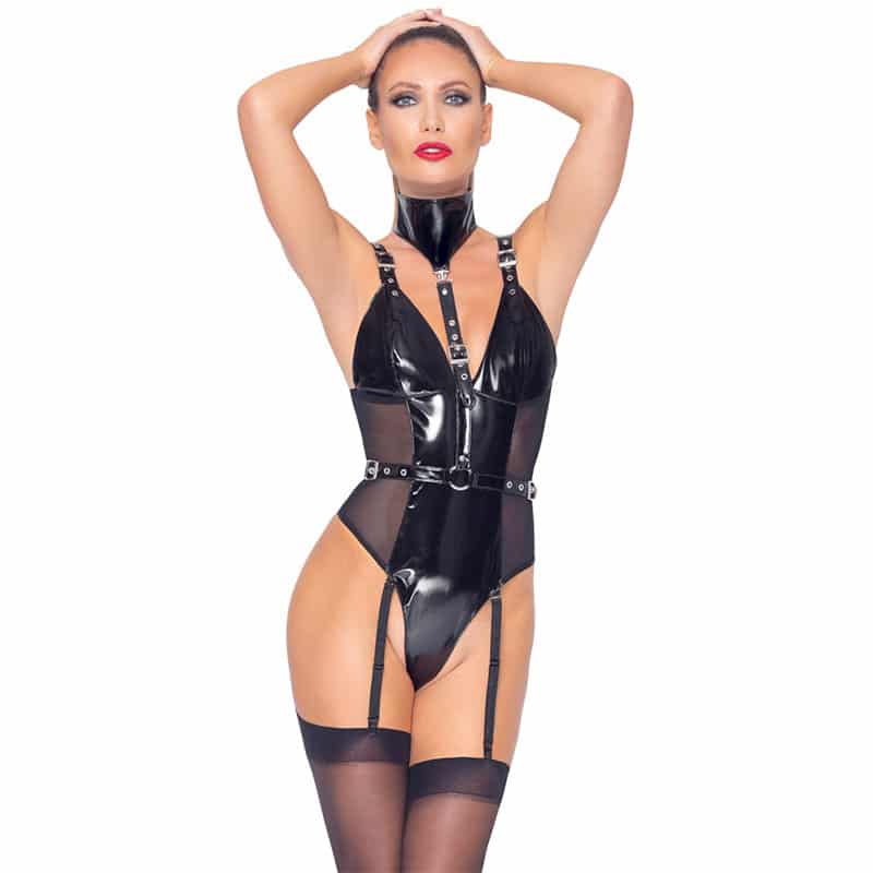 Masha Lak Bodystocking Sort S fra Black Level