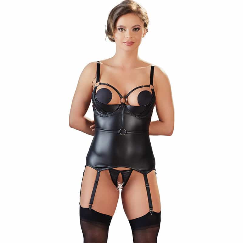 Nora Bondage Corsage Med Manchetter S fra Cottelli