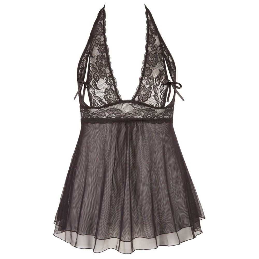 Curves Blonde Babydoll Sort fra Cottelli