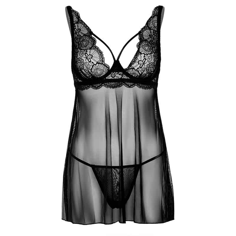Lilly Babydoll Sort S M fra Daring Intimates