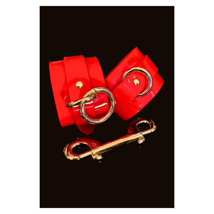 High Gloss Wrist Cuffs Red