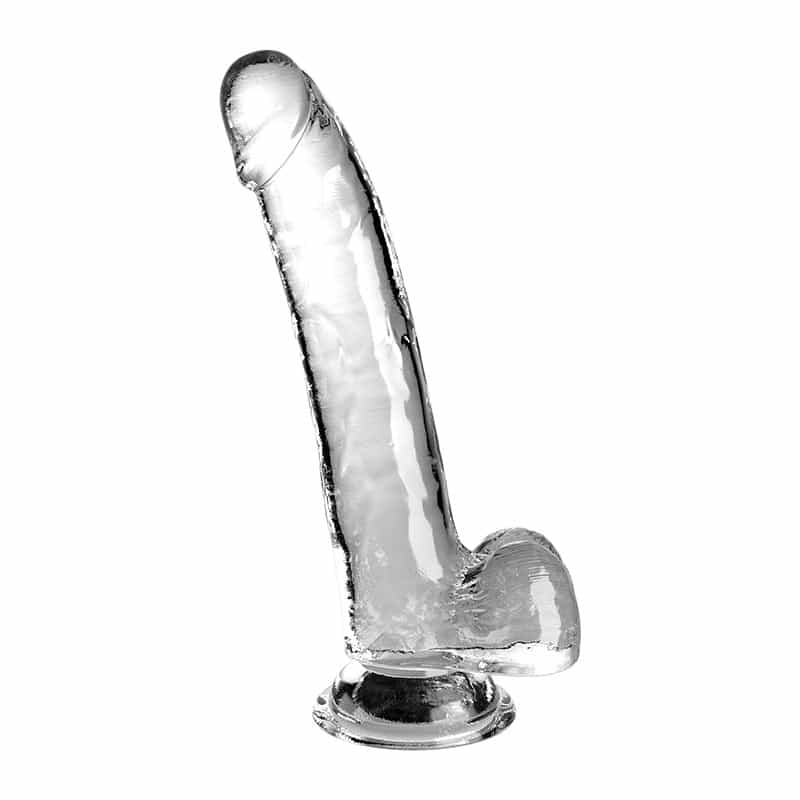 Clear Realistisk Dildo 23 Cm Transparent fra King Cock