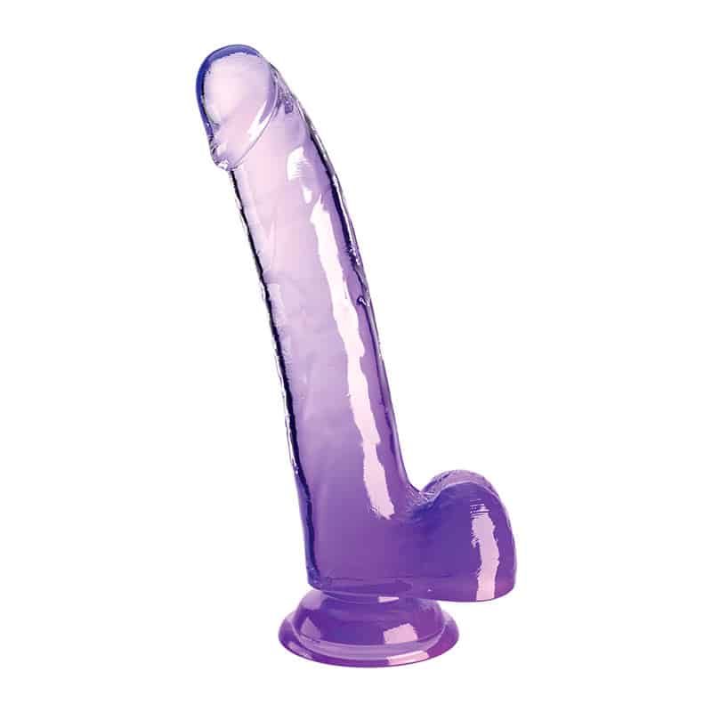 Clear Realistisk Dildo 23 Cm Lilla fra King Cock