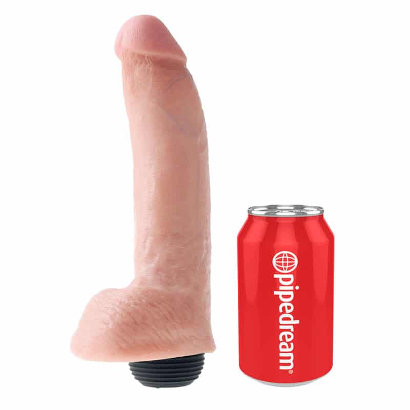 â® Sprøjte Dildo Med Kugler 23 Cm fra King Cock