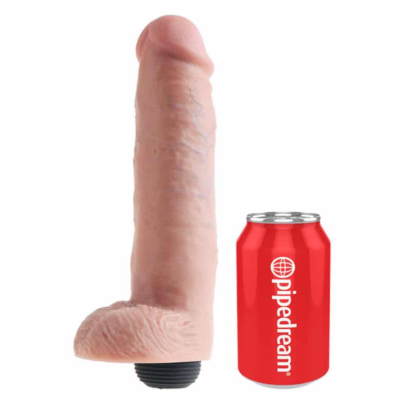 â® Sprøjte Dildo Med Kugler 25 Cm fra King Cock