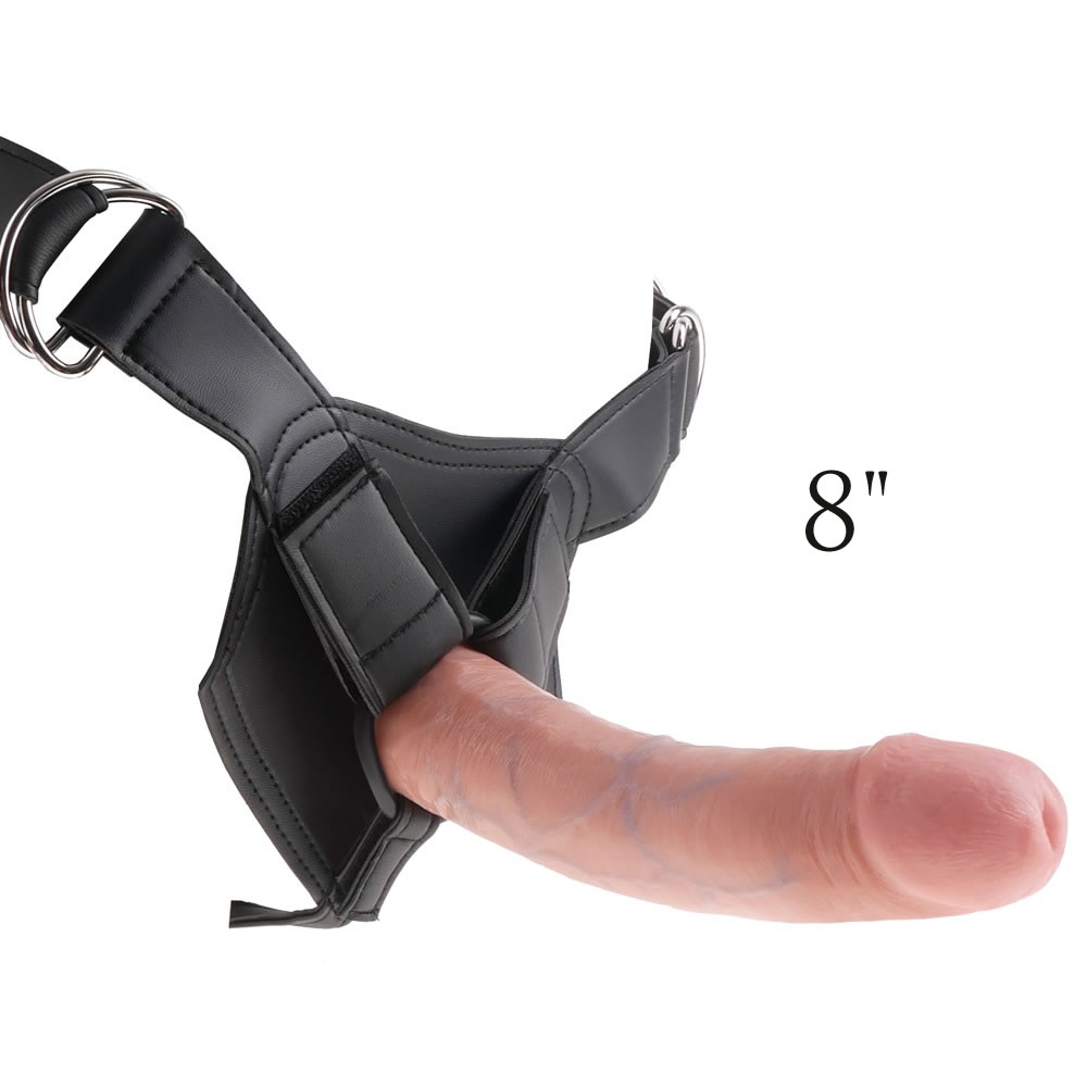 King Cock Strap On Dildo Med Harness