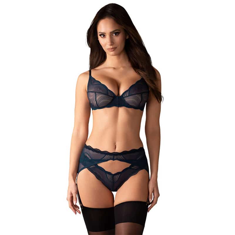 Nightly Blue Lingeri Sæt Xs S fra Obsessive