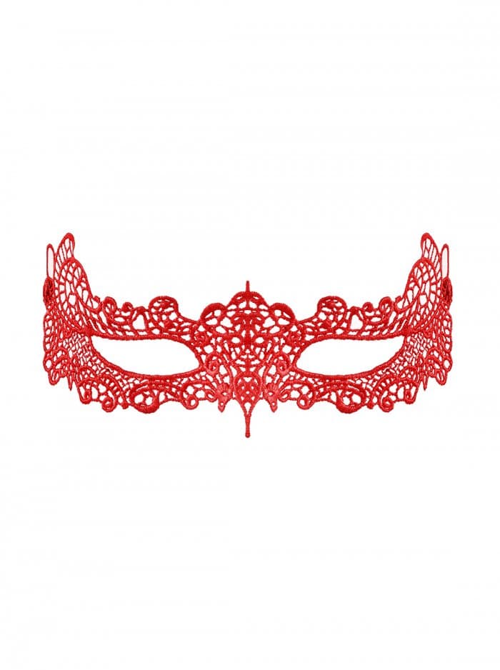 Maske Med Smukke Detaljer One Size Rød fra Obsessive