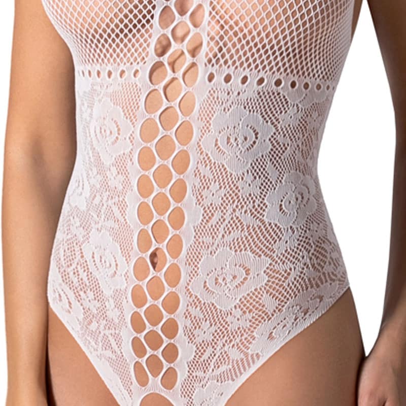 Cardi Bundløs Bodystocking Hvid fra Passion
