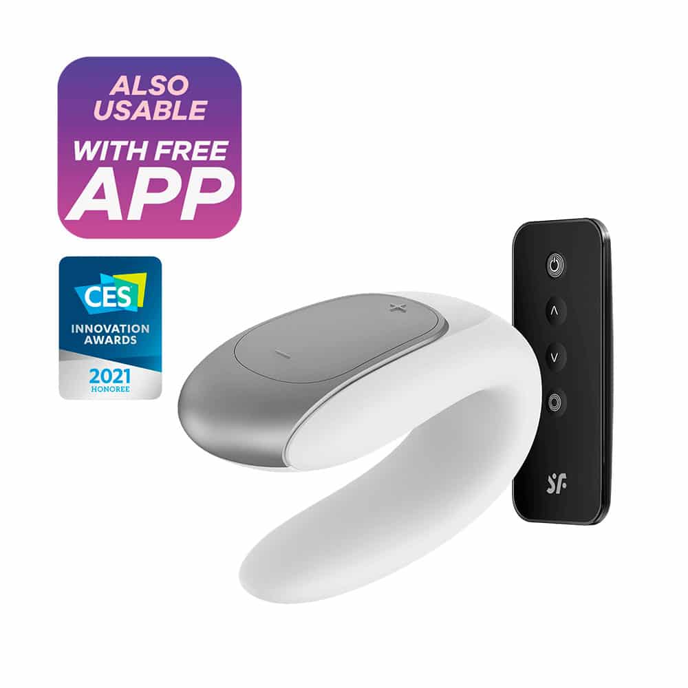 Double Fun App Styret Par Vibrator Hvid fra Satisfyer