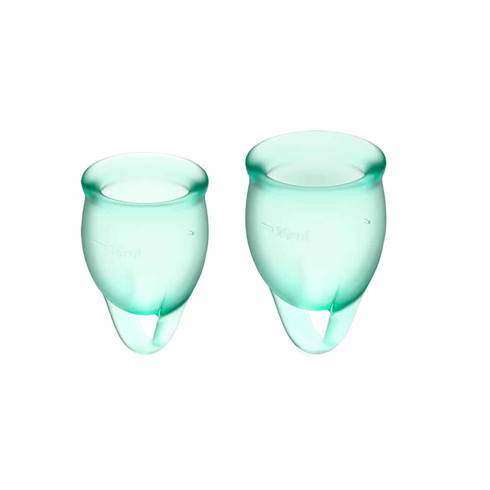 Feel Confident Menstruationskop 2 Pak Lysegrøn fra Satisfyer