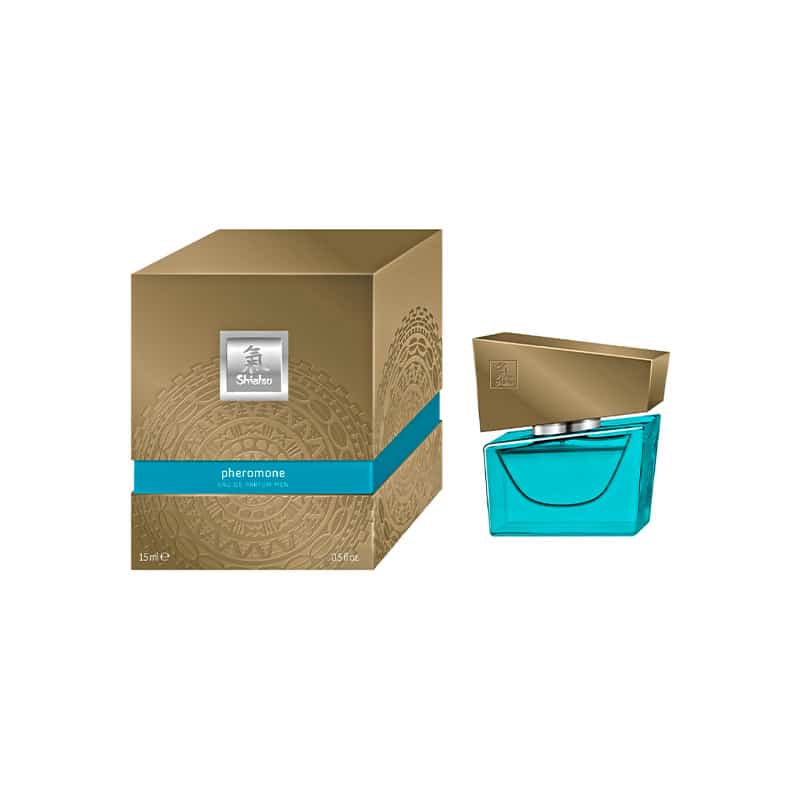 Hot Shiatsu Feromon Parfume Til Mænd 15 Ml Lyseblå fra Hot|shiatsu