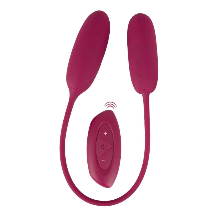 Sweet Smile Shaking & Vibrating Trådløs Duo Vibrator æg