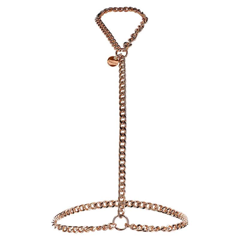 Dona Statement Harness Kæde Guld S M fra Taboom